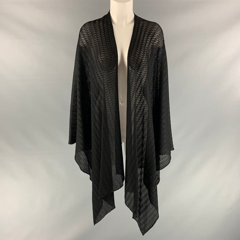 MISSONI Cárdigan negro con frente abierto en espiga talla única