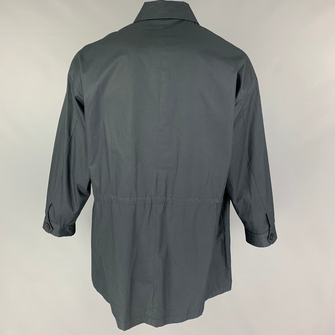 STILL by HAND Taille S Manteau surdimensionné en coton noir avec cordon de serrage