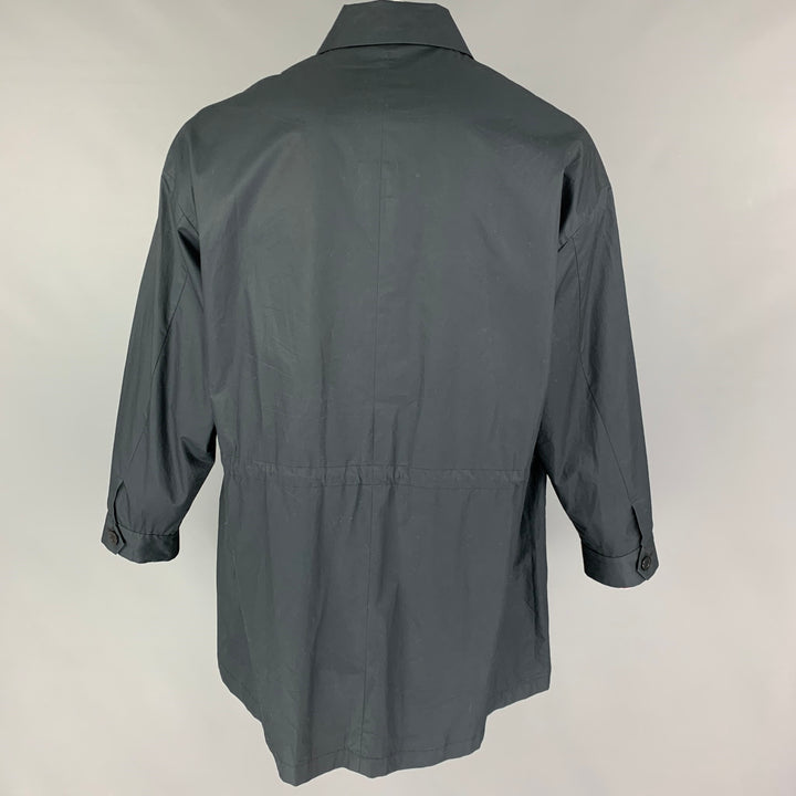 STILL by HAND Taille S Manteau surdimensionné en coton noir avec cordon de serrage