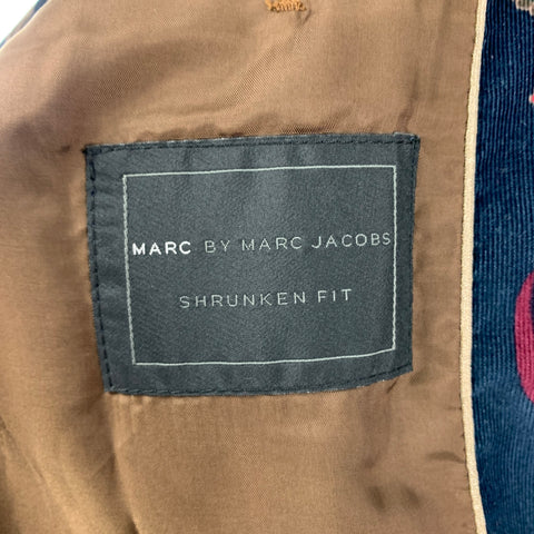 MARC by MARC JACOBS Size S Navy Multi-Color Print Cotton Sport Coat