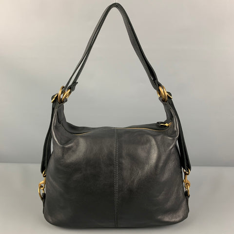 KENDALL CONRAD Black Leather Shoulder Handbag