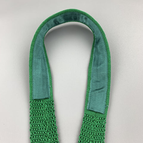 PAUL STUART Dark Green Silk Textured Knit Tie