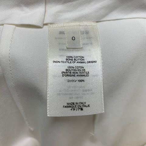THE ROW Size 0 White Cotton Pleated Dress Pants