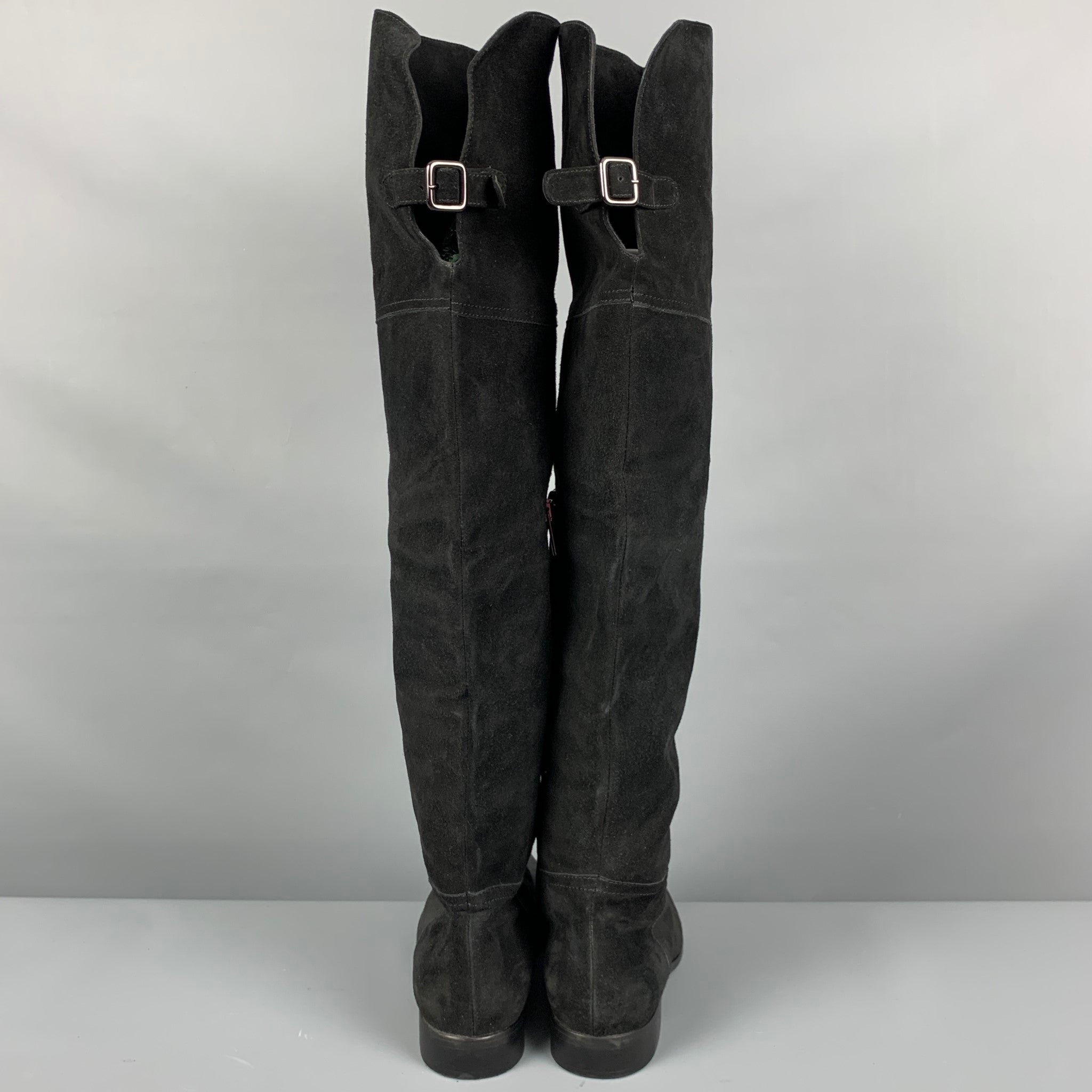 AQUATALIA Size 9.5 Black Suede Boots Sui Generis Designer