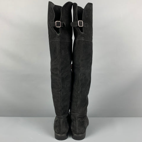 AQUATALIA Size 9.5 Black Suede Boots