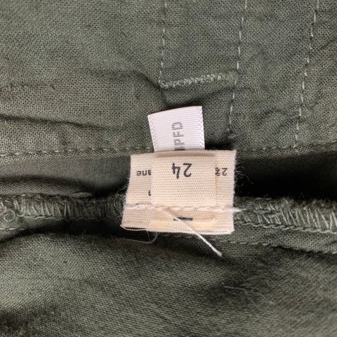 L'AGENCE Size S Olive Cotton Blend Belted Shorts
