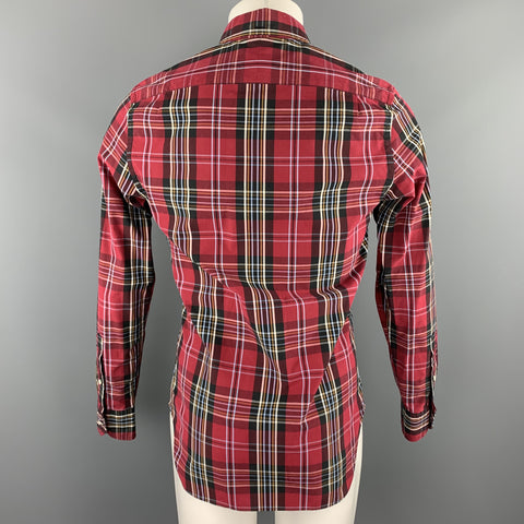 CLUB MONACO Size XS Red Plaid Cotton Button Up Long Sleeve Shirt