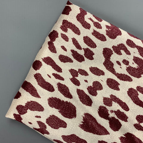 HAIDER ACKERMANN Beige Burgundy Metallic Animal Print Scarf