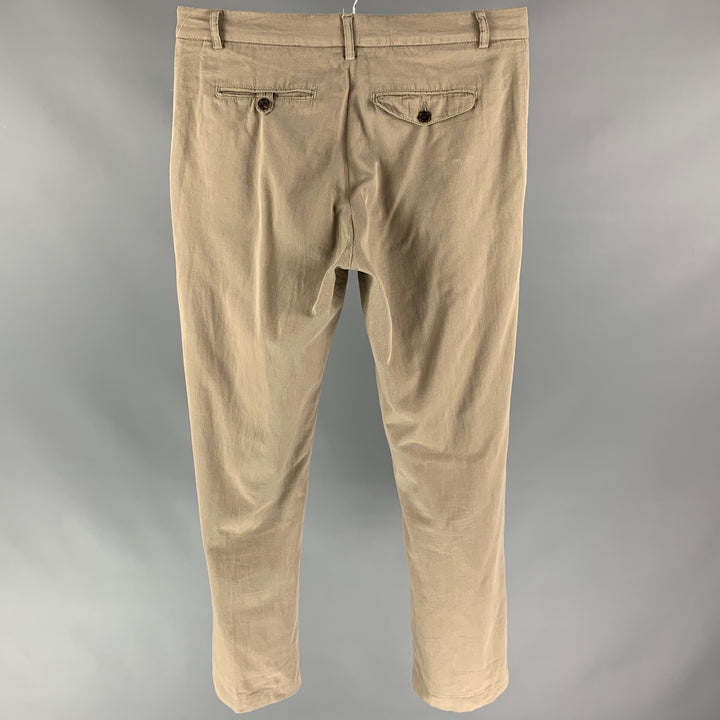 OUR LEGACY Size 32 Khaki Cotton Flat Front Chino Casual Pants