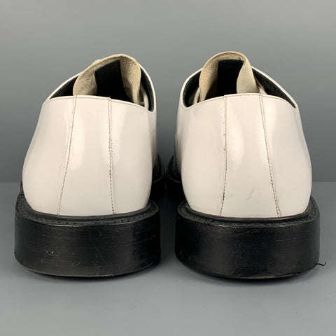 CALVIN KLEIN 205W39NYC Size 11 White Leather Lace Up Shoes