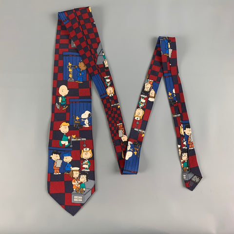 PEANUTS Multi-Color Cartoon Silk Tie