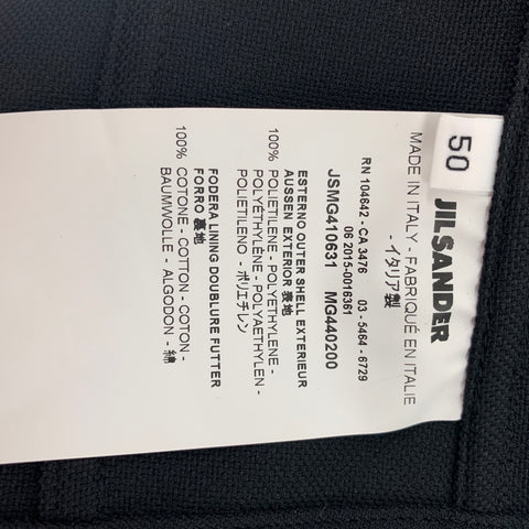 JIL SANDER Size 40 Black Polyethylene Drawstring Jacket