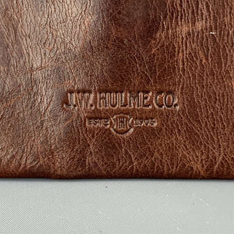 JW HULME CO. Enveloppe en cuir marron