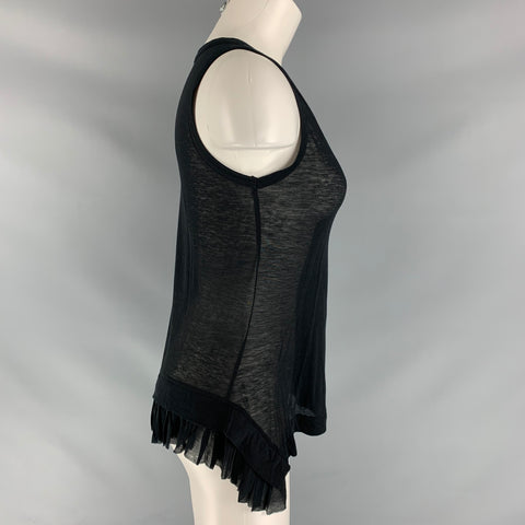 YOHJI YAMAMOTO Size S Black Solid Casual Top