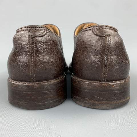 WILSON and DEAN Size 9.5 Brown Textured Leather Monk Strap Loafers