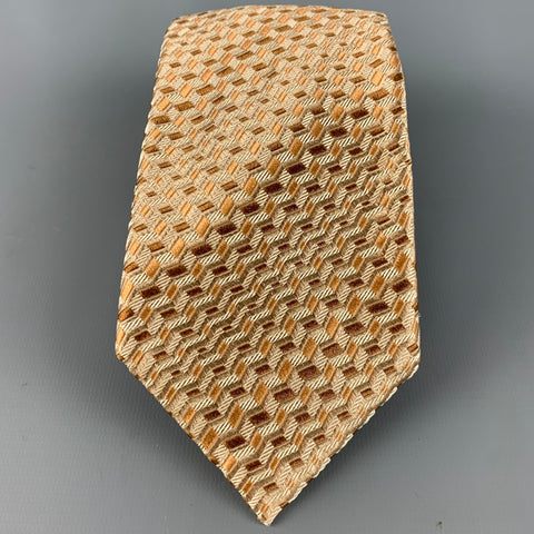 CANALI Tan Taupe Silk Tie