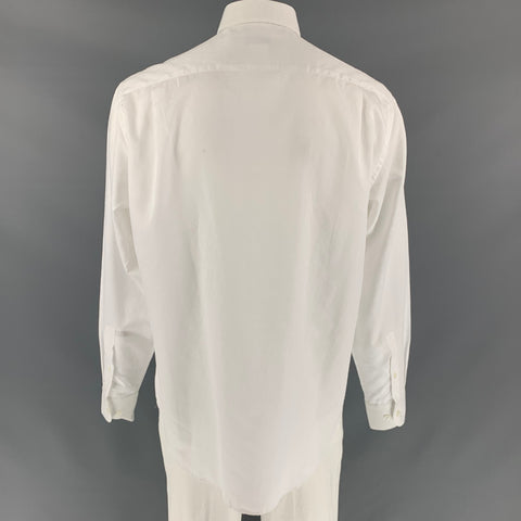 VERSACE COLLECTION Size L White Logo Cotton / Polyester Long Sleeve Shirt