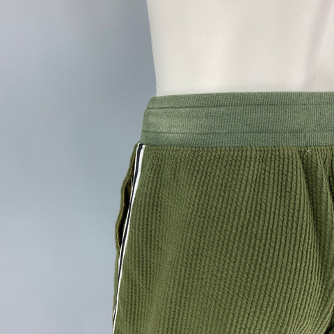 JOHN ELLIOTT FW18 Size S Green Black Cotton Polyester Drawstring Shorts