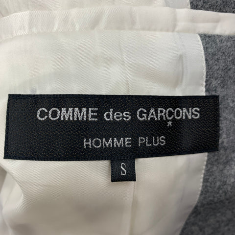 COMME des GARCONS HOMME PLUS FW 2016 Size S Grey Multi-color Mixed Fabrics Coat