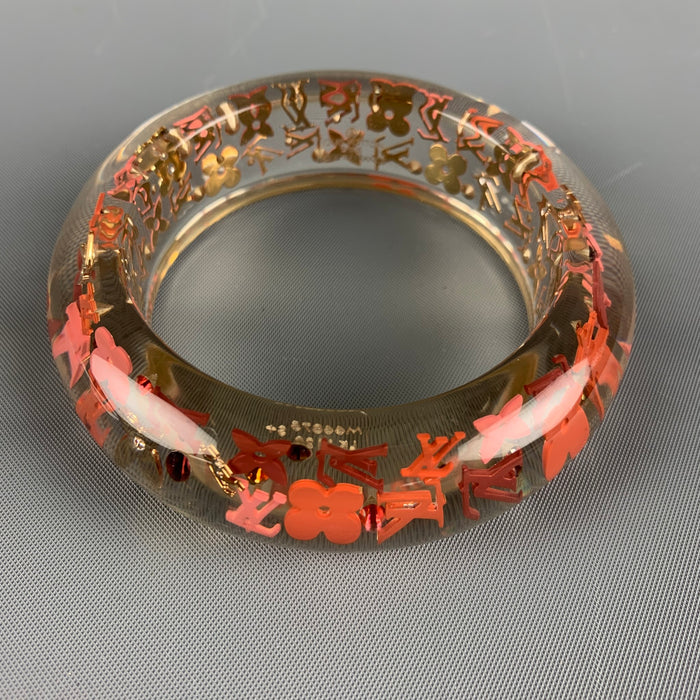 Pulsera de acetato con monograma transparente rosa de LOUIS VUITTON