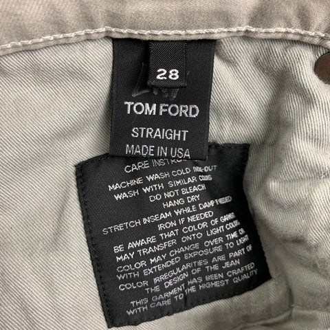 TOM FORD Size 28 Taupe Cotton Jean Cut Casual Pants