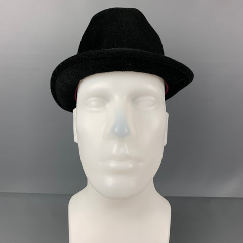 KANGOL Waist Size S Black Felt Fedora Hat