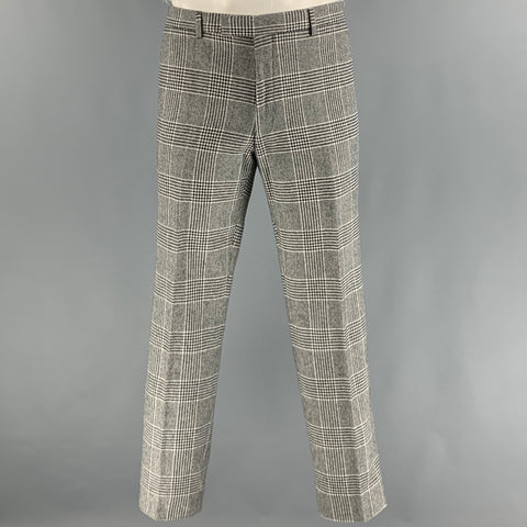 GANT Size 42 Black White Glenplaid Wool Blend Single breasted 36 29 Suit