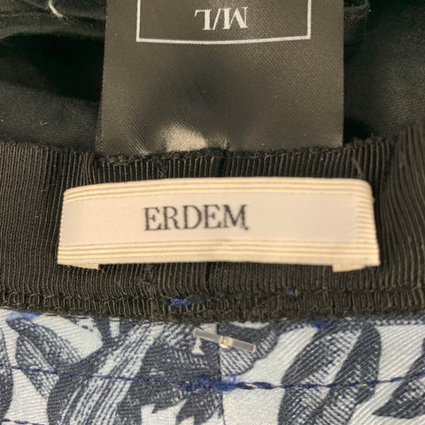 ERDEM Size M Blue Black Floral Cotton/Elastane Canvas Hats