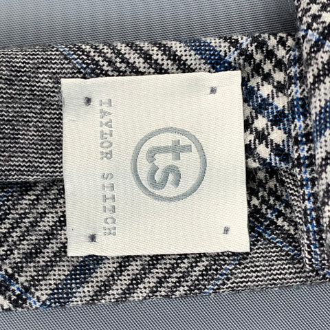 TAYLOR STITCH Grey Navy Plaid Wool Tie