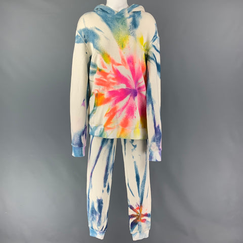 THE ELDER STATESMAN Size XS Cream Multi-Color Cotton Cashmere Casual Pants