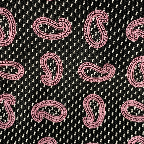ERMENEGILDO ZEGNA Cravate En Soie Paisley Violet Noir
