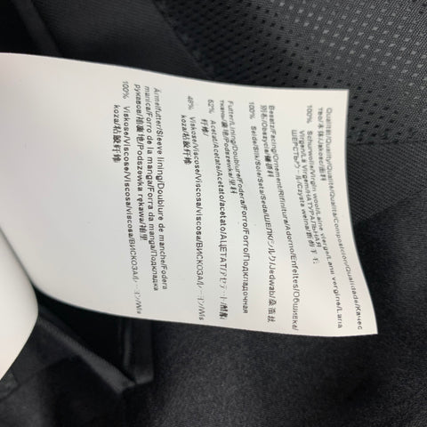 HUGO BOSS Super 120 Taille 42 Manteau de sport à revers cranté en laine noire régulière