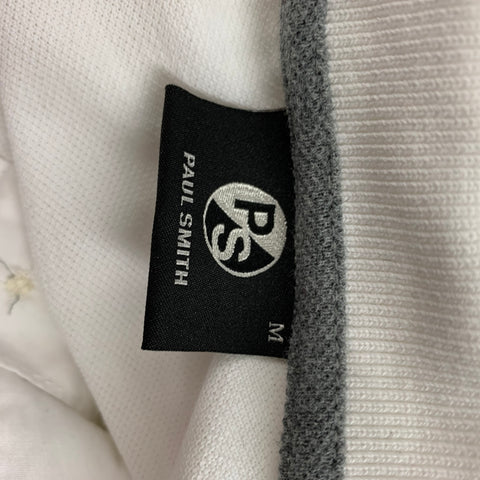 PS by PAUL SMITH Size M White Embroidery Cotton Short Sleeve Polo