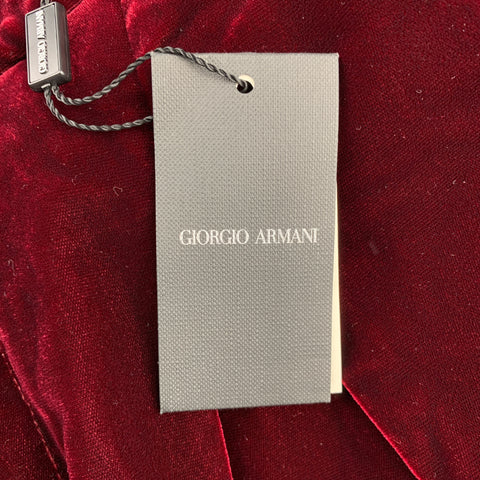 GIORGIO ARMANI Size 38 Burgundy Velvet Single Pleat Dress Pants