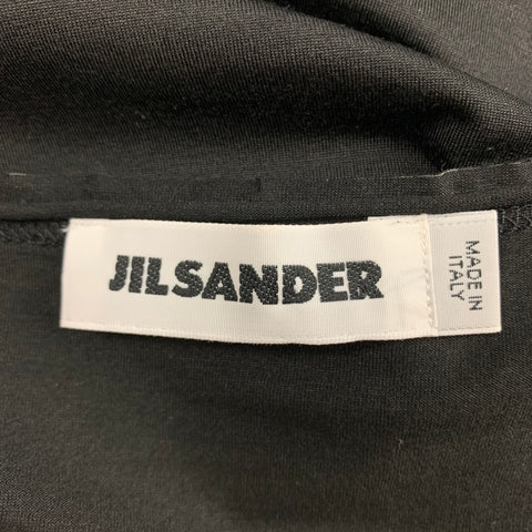 JIL SANDER Size S Black Silk Sleeveless Casual Top