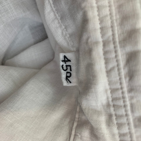 45rpm Size XL White Cotton One Pocket Long Sleeve Shirt