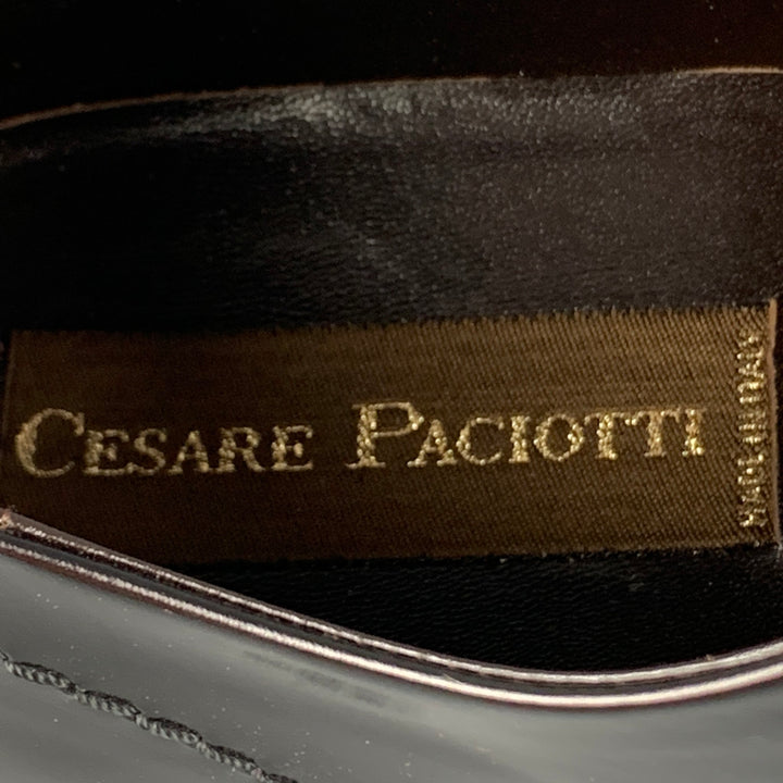 CESARE PACIOTTI Talla 10 Zapatos con cordones de cuero con tachuelas negros
