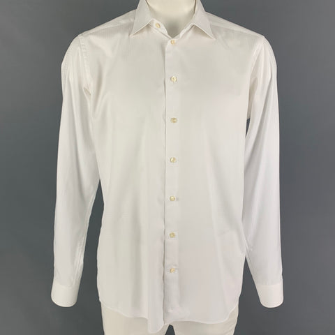 ETON Taille XL Chemise à manches longues boutonnée en coton blanc