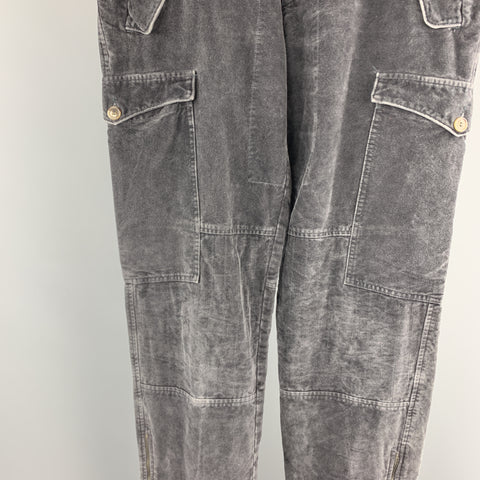 VIKTOR & ROLF Size 36 Gray Solid Cotton Blend Casual Pants