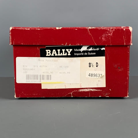 BALLY Aston Size 8.5 Burgundy Leather Round Toe Loafers
