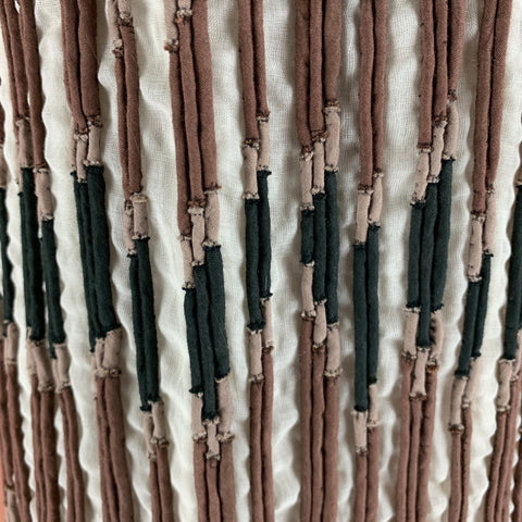 MARNI Size 4 Beige Brick Aplique A-Line Dress