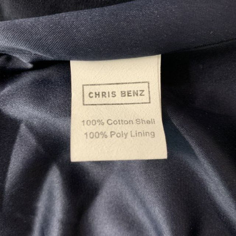 CHRIS BENZ Size 6 Navy Cotton Solid Jacket