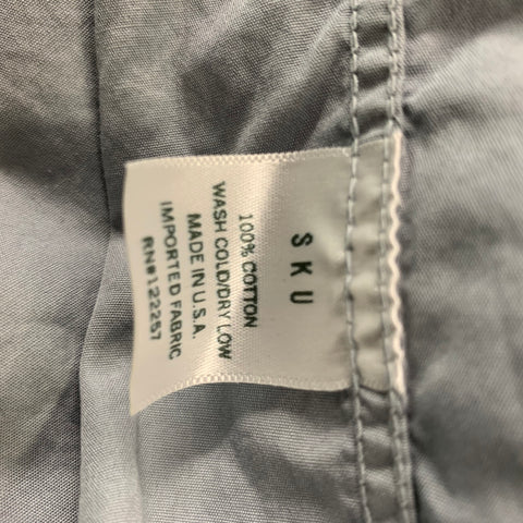 SAVE KHAKI Size XL Blue Solid Cotton Long Sleeve Shirt