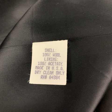 CASPAR SALDANHA Size M Gray Black Wool Double Breasted Vest