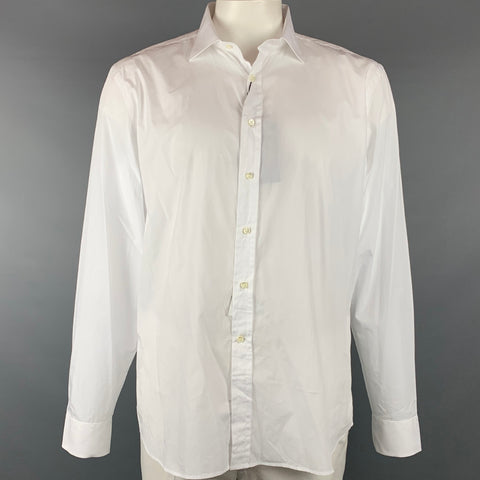 RALPH LAUREN Black Label Size S White Cotton Button Up Long Sleeve Shirt