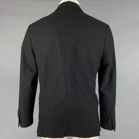 JOHN VARVATOS Size 38 Black Virgin Wool Blend Jacket