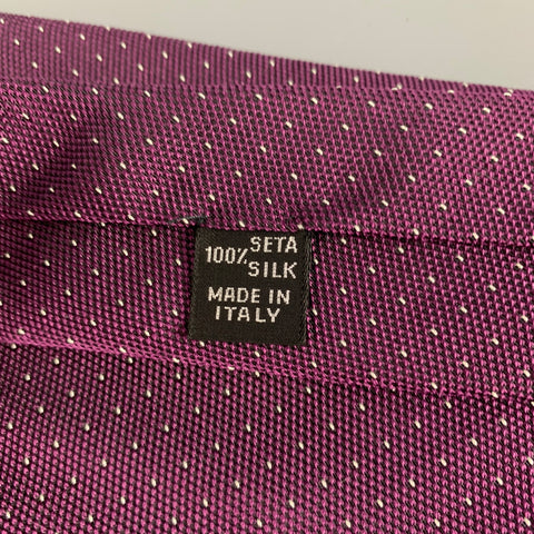 KITON Burgundy White Dots Silk Tie