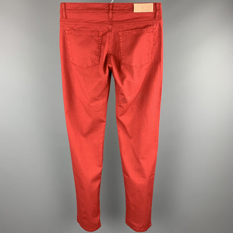 BOGGI Size 33 Red Cotton Blend Button Fly Casual Pants