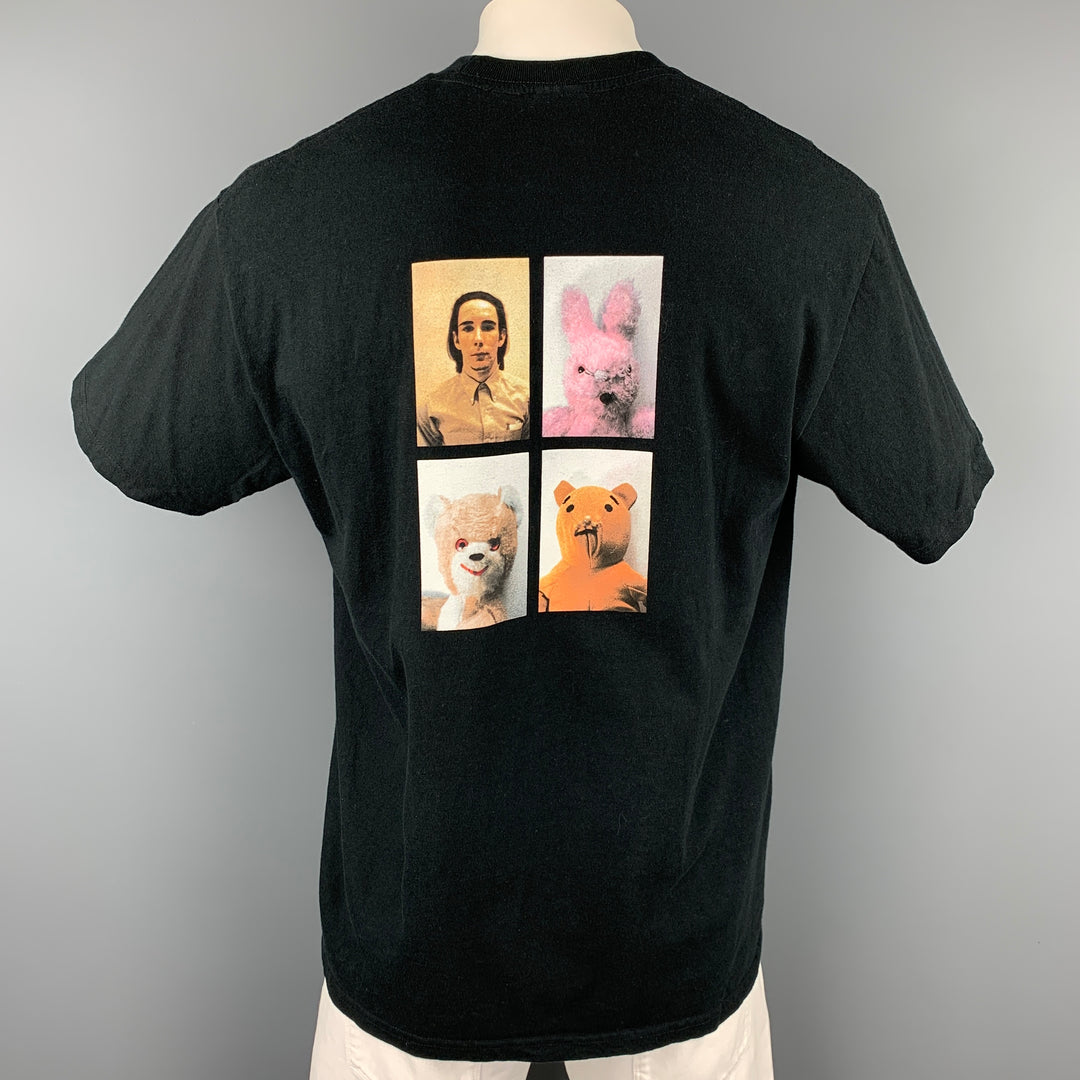 SUPREME Taille L Noir Graphique Coton Manches Courtes Sonic Youth T-shirt