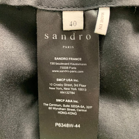 SANDRO Size 38 Navy Corduroy Cotton Notch Lapel Suit